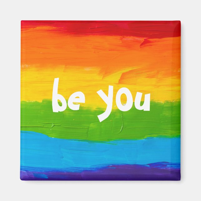 Var du Rainbow LGBT Magnet - Pride Month LGBTQ+ (Framsidan)