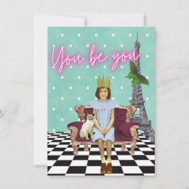 Var Du Själv Empowering Girl Popkonst Kort