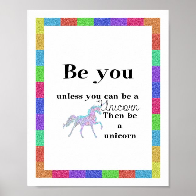 Var du Unicorn Poster (Framsidan)