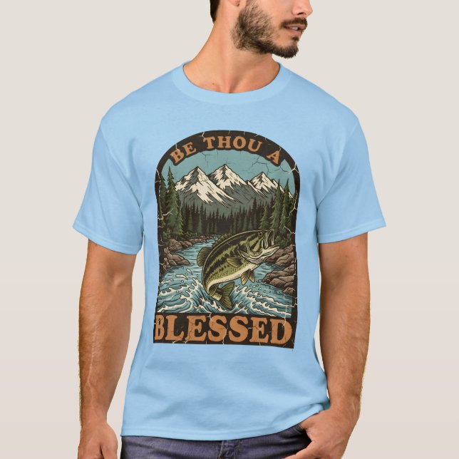 Var Du Välsegd Fiskescen T Shirt (Framsida)