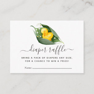 Vår Duckling Baby Shower Raffle Tilläggskort