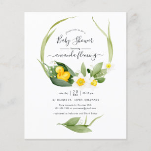 Vår Duckling Lilly från dalen Baby Shower Flygblad