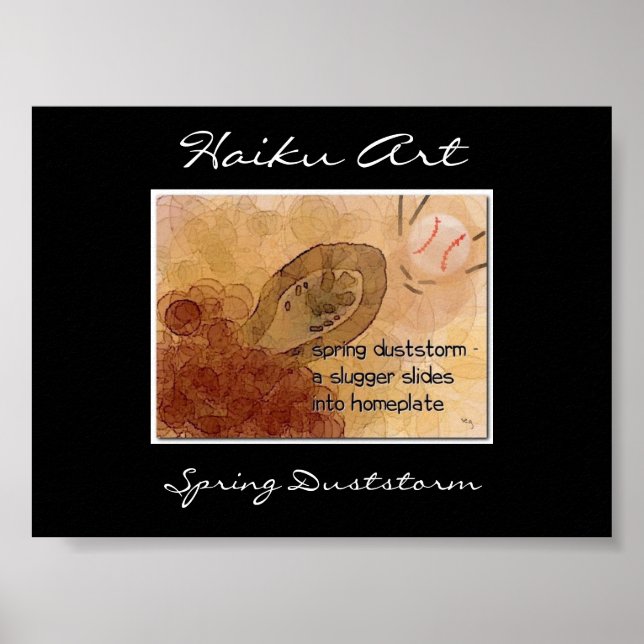 Vår Duststorm Haiku Art Print Poster (Framsidan)