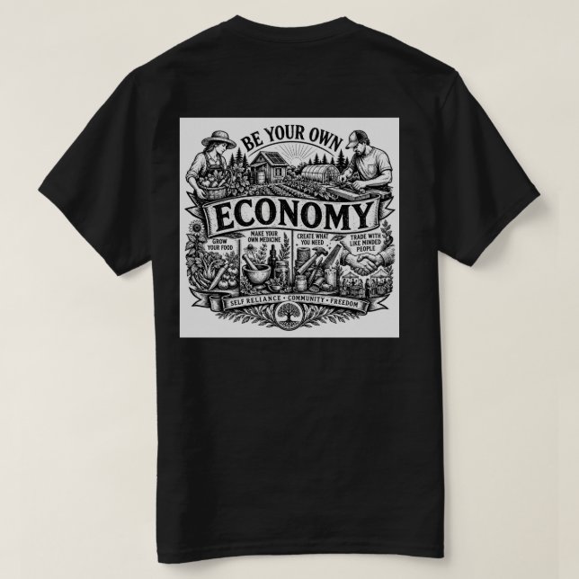 Var egen ekonomi T Shirt V2 (Design baksida)