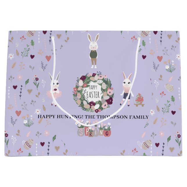 Vår Eggs Bunny Wildblomma Personlig Påsk (Framsidan)