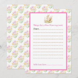 Vår-ekorrebabyskor Inbjudningar