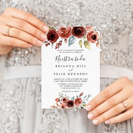 Vår Elegant Blommigt Nuestra Boda Bröllop Inbjudningar