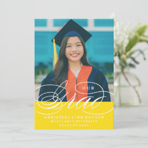 VÅR ELEGANTA SCRIPT GRAD EXAMENSINVITATION INBJUDNINGAR