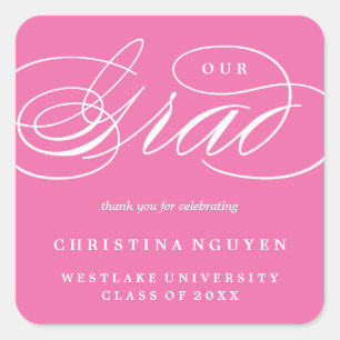 VÅR ELEGANTA SCRIPT GRAD TACK KLISTERMÄRKE