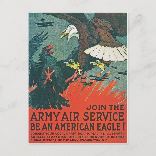 "Var en amerikansk agel" Poster den återuppbyggda  Vykort (Framsida)