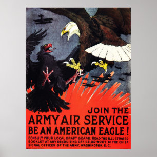 Var en amerikansk agle! Gå med armén Luft Service! Poster