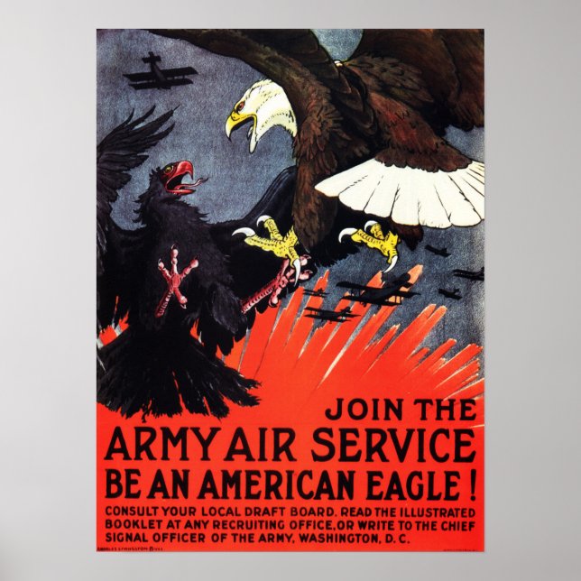 Var en amerikansk agle! Gå med armén Luft Service! Poster (Framsidan)