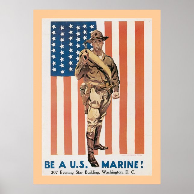 Var en amerikansk marin! poster (Framsidan)