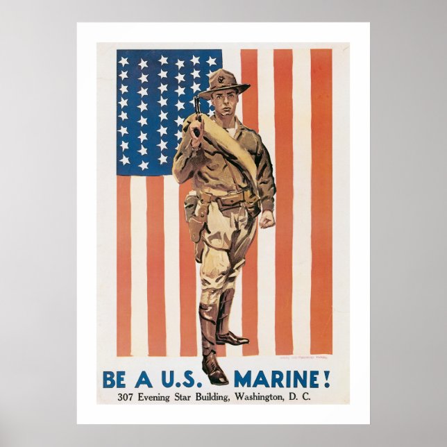Var en amerikansk marin! poster (Framsidan)