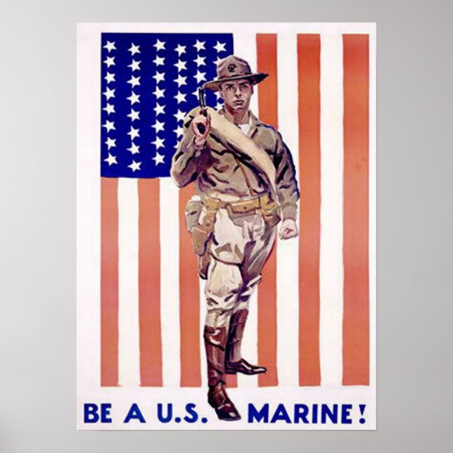 Var en amerikansk marin poster (Framsidan)