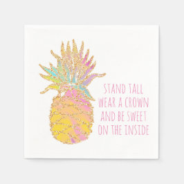 Var en ananas Cute Rainbow & Guld anas Pappersservett