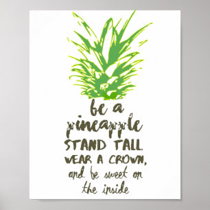 Var en ananas inspirationsincitationstypgrafi poster