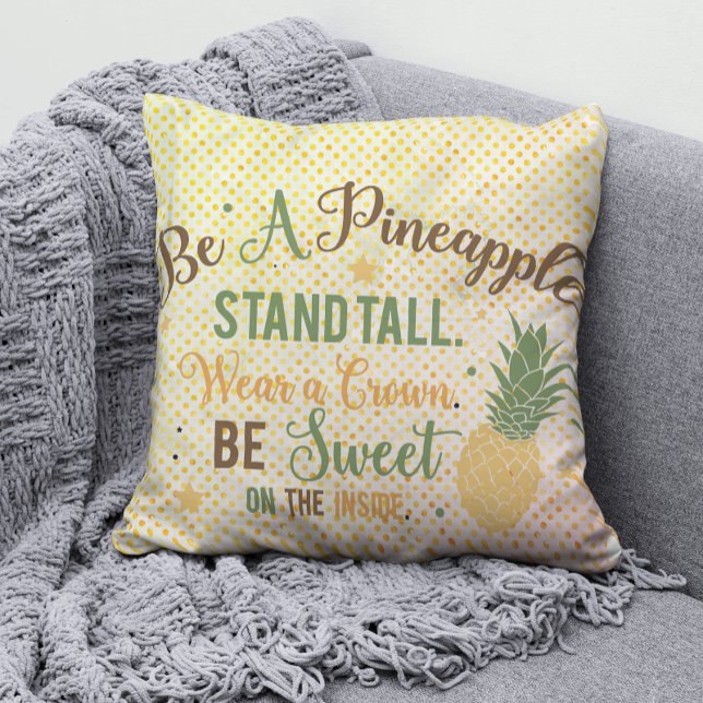 Var en Ananas Inspirerande Citat  Kudde (Skapare uppladdad)