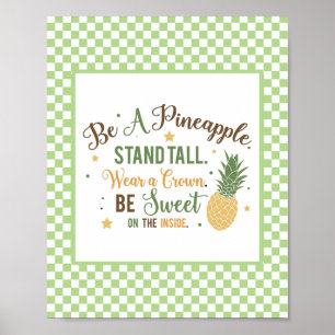 Var en ananas Ord Art Poster