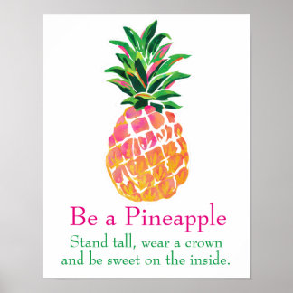 Var en ananas-teckning poster