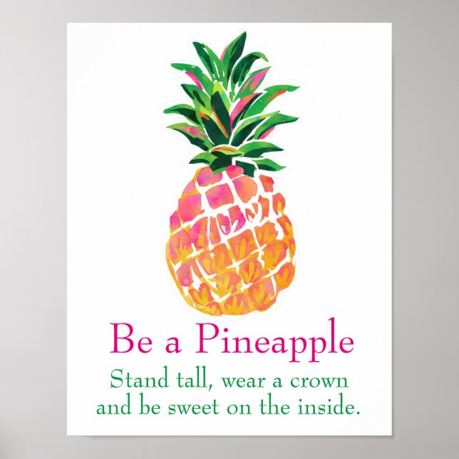 Var en ananas-teckning poster (Framsidan)