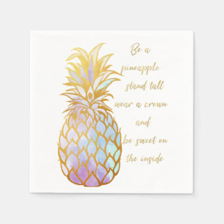 Var en ananas vattenfärg Cocktail Napkin Pappersservett