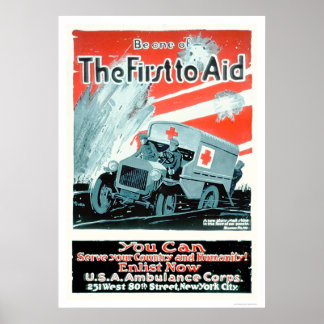 Var en av de första som fick stöd (US00268) Poster