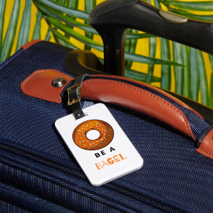 Var en Bagel-funny Food Pun Bagel Älskare-design Bagagebricka