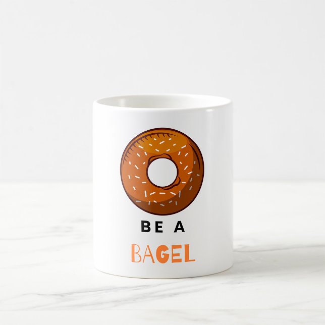 Var en Bagel-funny Food Pun Bagel Älskare-design Kaffemugg (Skapare uppladdad)