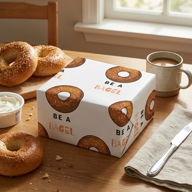 Var en Bagel-funny Food Pun Bagel Älskare-design Presentpapper (Skapare uppladdad)
