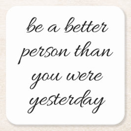 Var en bättre Papper Underlägg