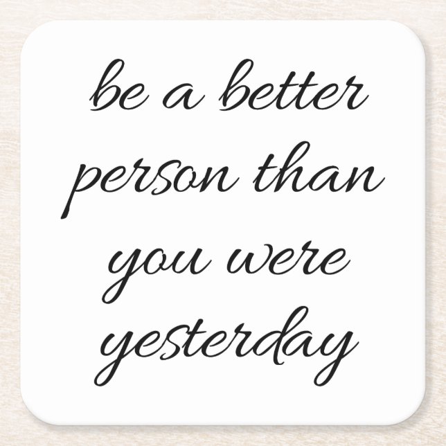 Var en bättre Papper Underlägg (Framsidan)