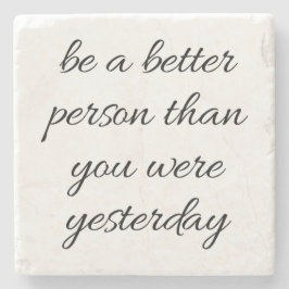 Var en bättre person som Underlägg Marble Stone