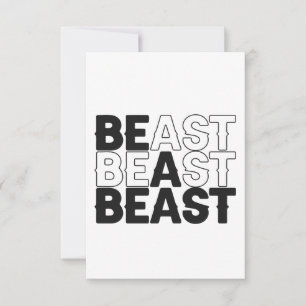 Var en Beast Bodybuilding Fitness Gym Sport Älskar Tack Kort