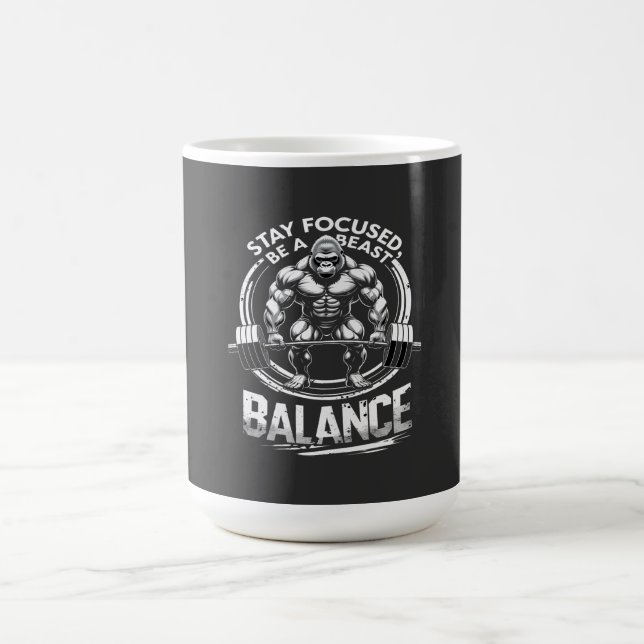 Var en Beast Gym Motivation Tee Kaffemugg (Center)