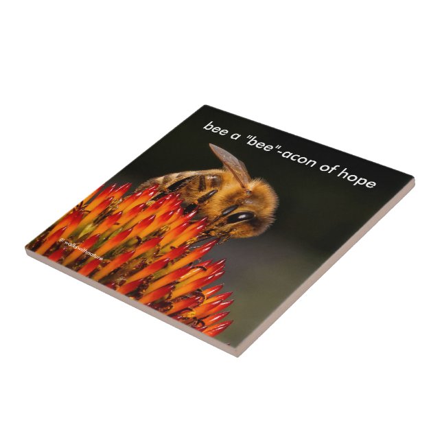 Var en "biacon"Beacon Beacon of Hope Bee on Echina Kakelplatta (Sidan)