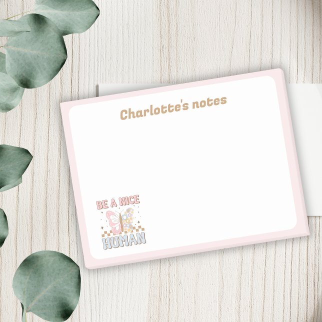 Var en bra humanistisk Ord, bra vibes Post-it Block (Skapare uppladdad)