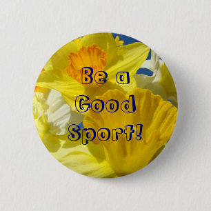 Var en bra sport! knappar Gula Narcissblommor