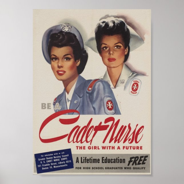 Var en Cadet Nurse Poster (Framsidan)