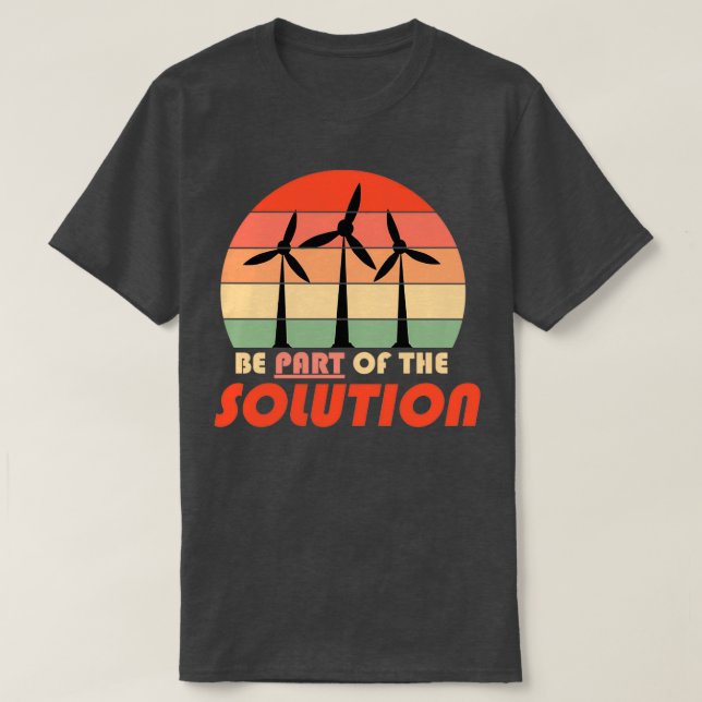 Var en del av lösningen för klimatet för förnybar  t shirt (Design framsida)