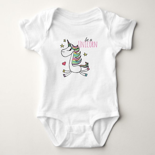 Var en enhörning Baby Jersey Bodysuit Tröja (Framsida)
