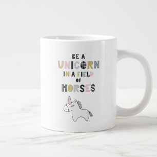 Var en enhörning i en Fält hästar Jumbo Mugg