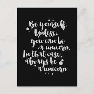 Var en enhörning - inspirationskort vykort