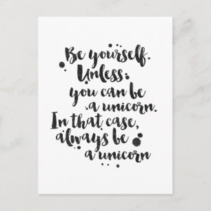 Var en enhörning - inspirationskort vykort