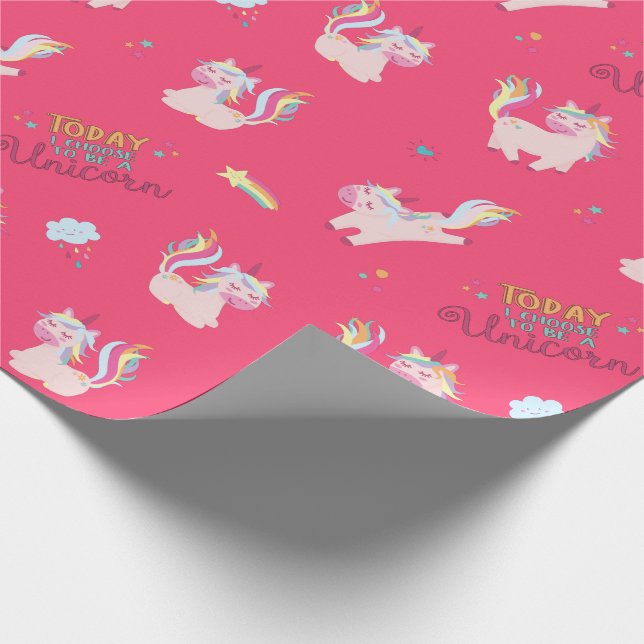 Var en enmajsregnbåge färg med stjärnor och rosa presentpapper (Hörn)