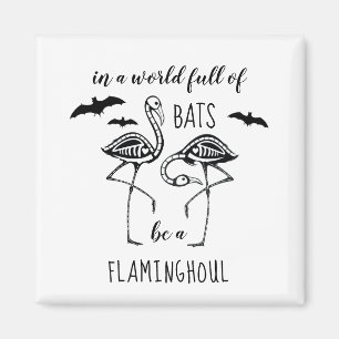 Var en Flaminghoul Skeleton Flamingo Halloween Magnet