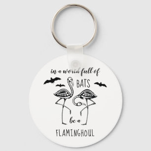 Var en Flaminghoul Skeleton Flamingo Halloween Nyckelring