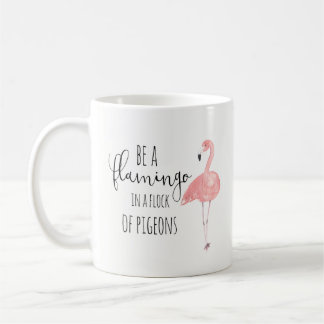 Var en Flamingo i en flock av duvamuggen Kaffemugg