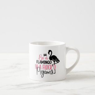 Var en flamingo i en flock duvor-27308 espressomugg