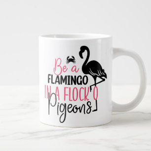 Var en flamingo i en flock duvor-27308 jumbo mugg